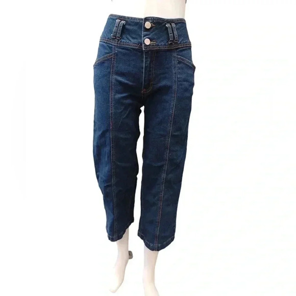Revamped Capri High Rise Denim Jeans Size 5 - Picture 1 of 6